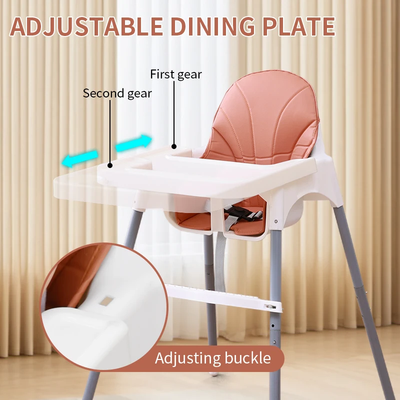 Silla alta para alimentación de bebé, fácil de almacenar y limpiar, plegable y portátil, comedor para niños