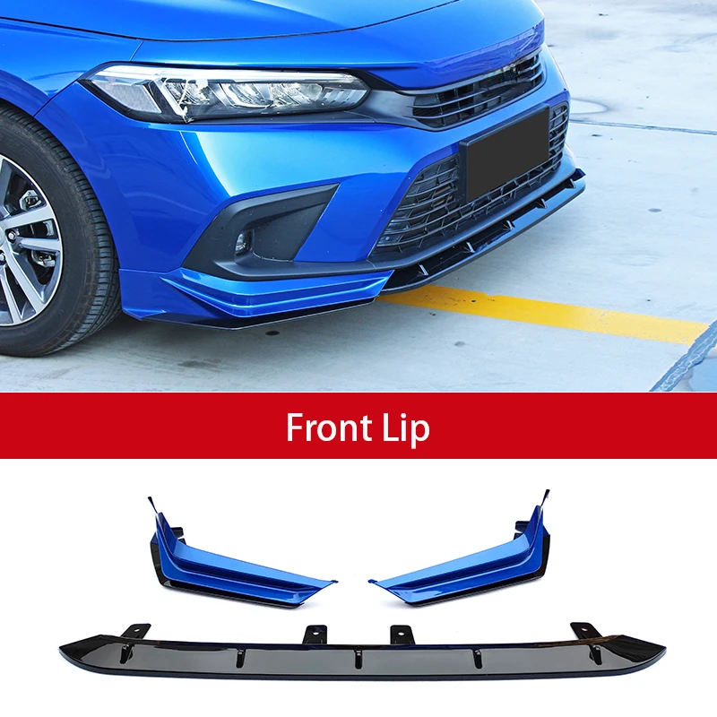 FE180 Car Exterior Accessories Front Lip Side Skirts Rear Diffuser With Exhaust Body Kits For Honda 11th Civic 2022+