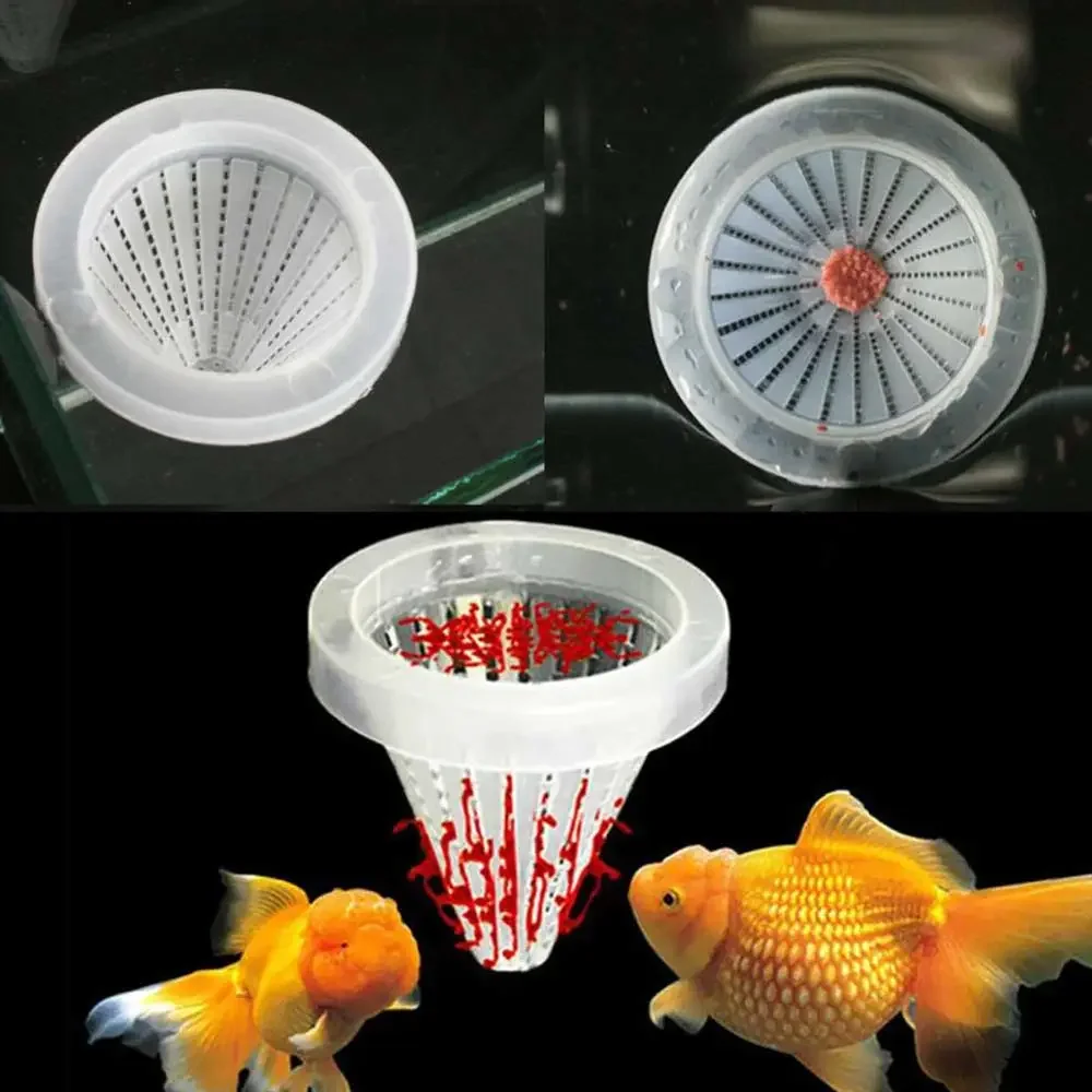 Mini mangeoire automatique pour poissons, Aquarium conique, ver rouge, tasse d'entonnoir, outil d'alimentation pour poissons avec ventouse