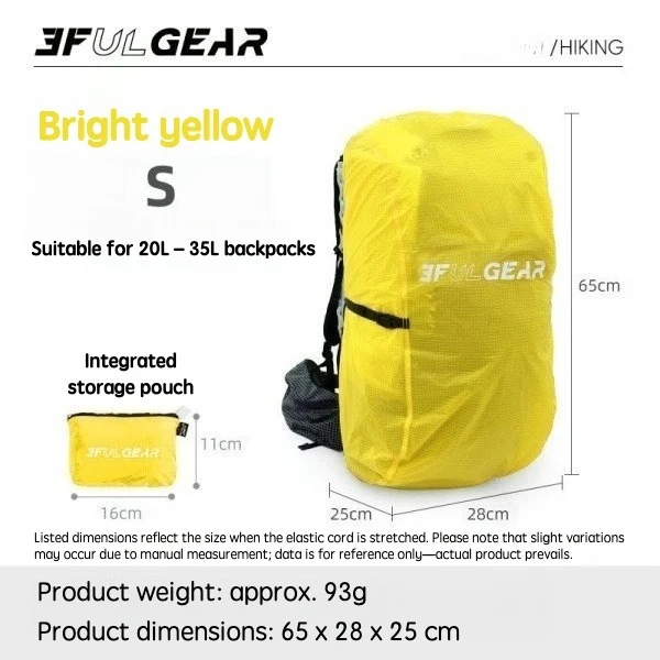 3F UL GEAR 20-85L Rugzak Regenhoes Reflecterende Waterdichte Tas Tactische Camping Wandelen Klimmen Stof Regenhoes Outdoor Sport