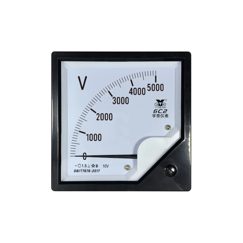 Customized 6c2 5000V/10V Analog Voltmeter Pointer Inverter Meter 80MM 76mm Sensor Special Table