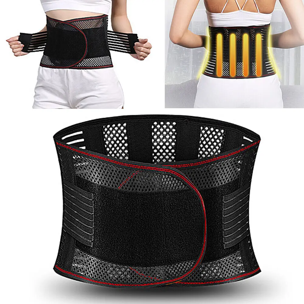 Adjustable Waist Trainer Belt Men Women Lower Back Brace Spine Support Waist Belt Orthopedic Breathable Lumbar Corset