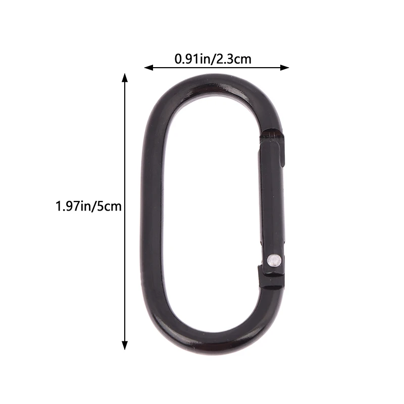 Oval Spring O cincin aluminium Aloi dapat dibuka tas kulit tas tangan tali gesper menghubungkan gantungan kunci liontin Snap gesper klip Carabiner