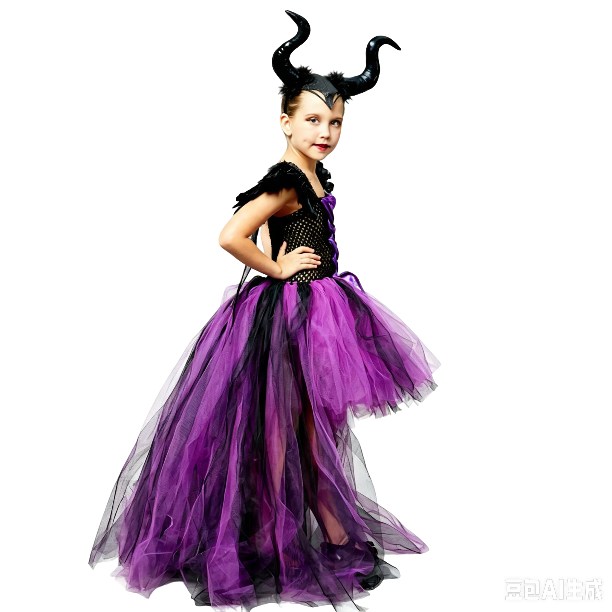 Hexen-Cosplay-Kostüm-Set für Mädchen, Kinder-Halloween-Partykleid, verschiedene Hexen-Outfits für Karneval und Rollenspiele – Detail 23