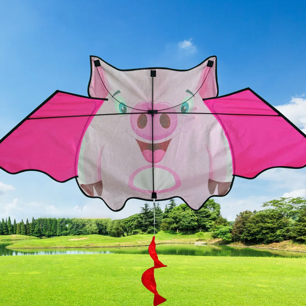 1.6m Tail Fly Wind Kite Cartoon Colorful Flight Kite Enhance Coordination Stunt Kite with Handle Cute Flying Kite Outdoor Toy