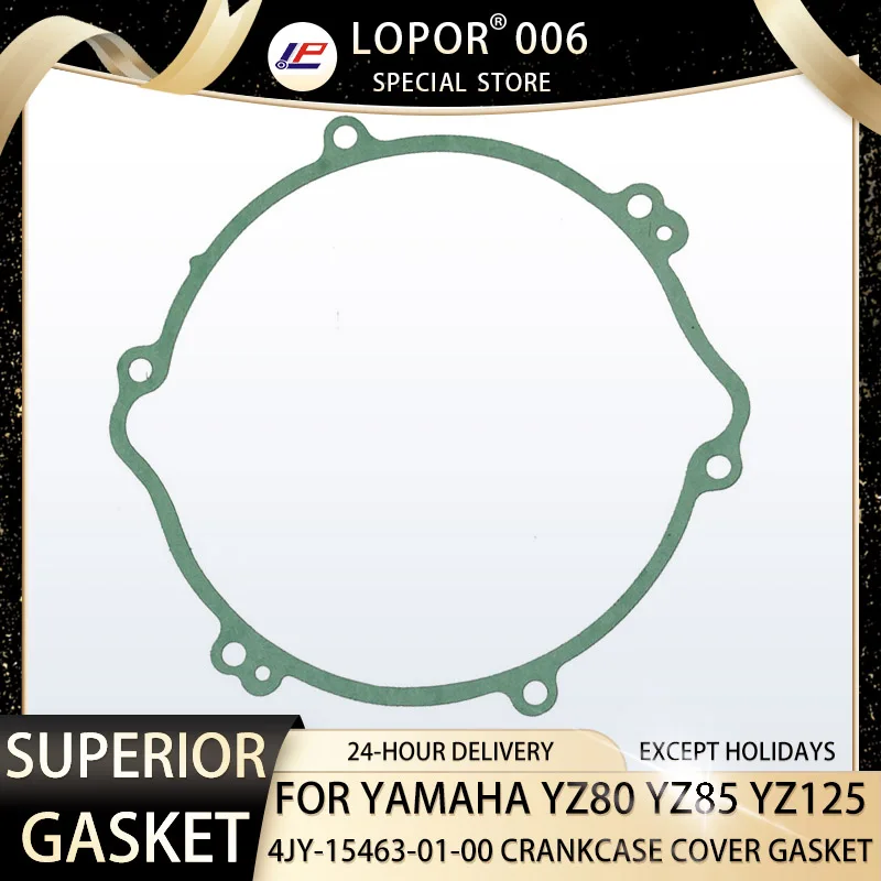 LOPOR Motorcycle Engine Crankcase Cover Gasket Seal For YAMAHA YZ80 96 98 YZ85 02 03 YZ125 94-04 YZ 80 85 125 4JY-15462-00-00