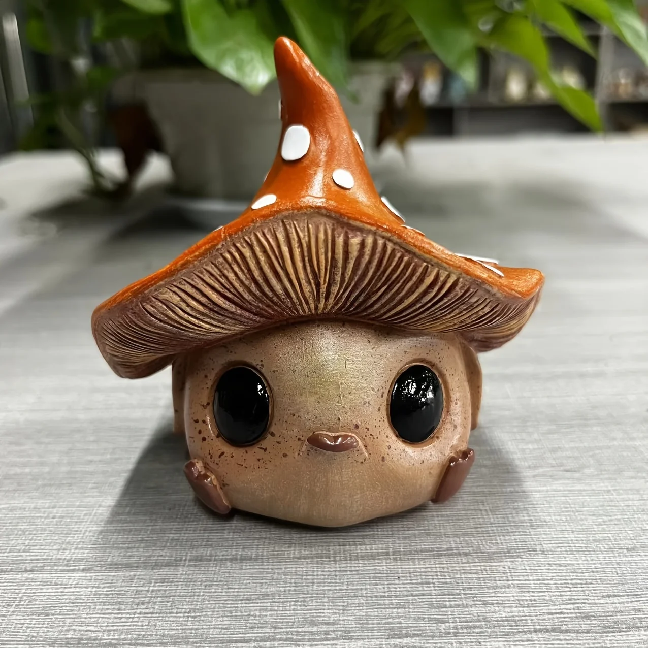 Enchanting Mushroom Elf Statue - Made of Resin, Perfect for Home, Garden, Terrace, Lawn Display