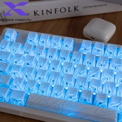 XVX Topografisch Nieuwe versie Patroon Shine-Through OEM-profiel IMD-Tech Keycap Set 118 toetsen