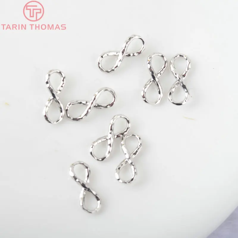 (2784)6PCS 6x14MM 24K Gold Color Plated Brass Charm Connector for Jewelry Making Findings Accessories