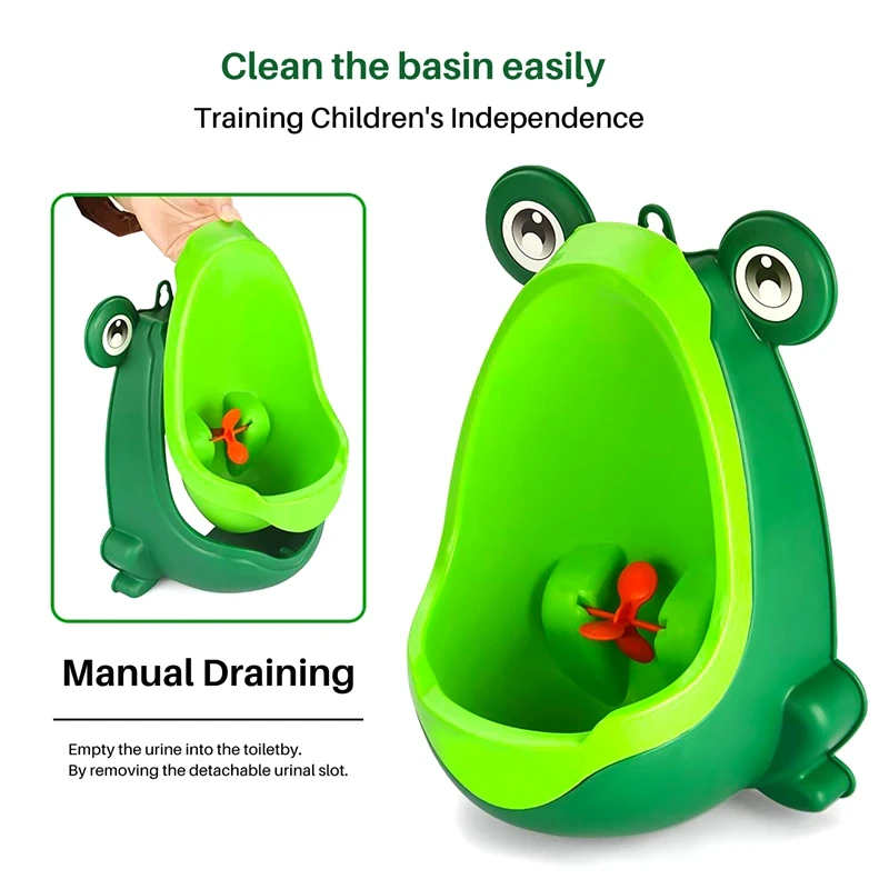 1 X Fun Pot Children Frog-Shaped Urinal (Green)