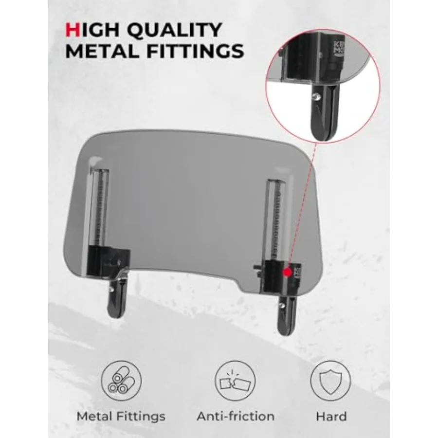 مشابك تمديد الزجاج الأمامي للدراجات النارية قابلة للتعديل مع سبويلر مرتفع من معدن الألومنيوم المحدث لتعزيز الهوائية #2