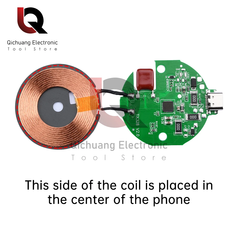 15W bezprzewodowy moduł ładowania do telefonu komórkowego do transmisji bezprzewodowa ładowarka magnetyczna samochodowej o dużej mocy 5V/9V/12V