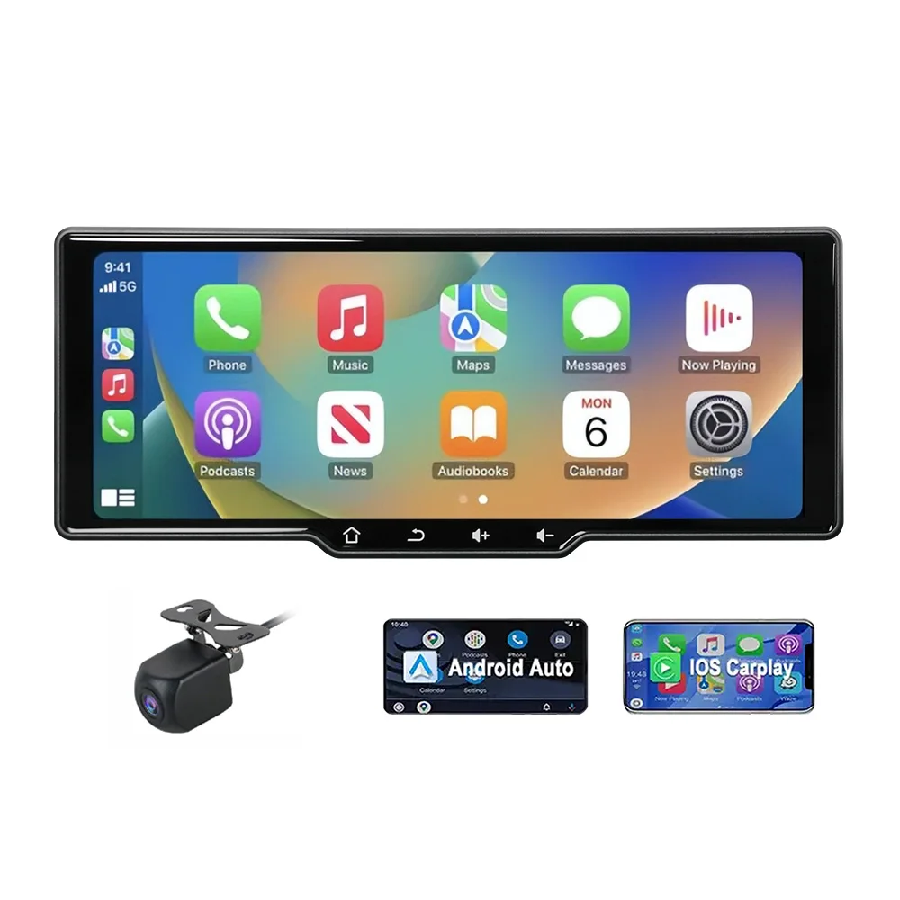 

LaBu official-website 2024 New portable BT Stereo Car monitor 10.26 inch Wireless Apple Android Auto Touch Screen Carplay