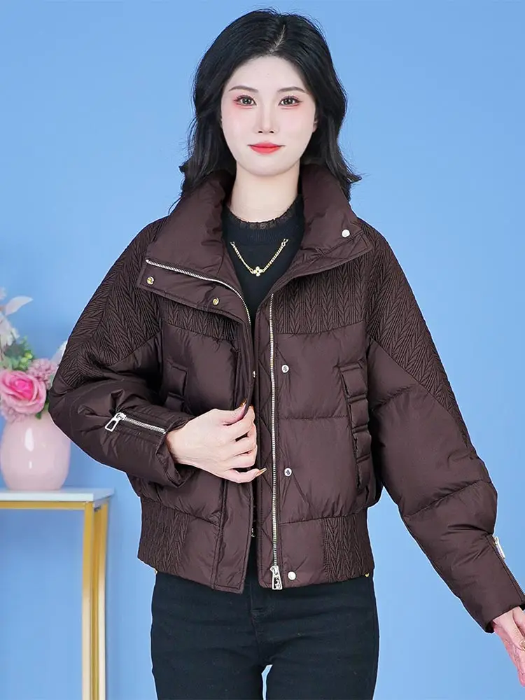 

Fashionable Casual Pure Color Women's Jacket Elegant Versatile Autumn Winter New Design Loose Fit Korean Style Zipper Closure