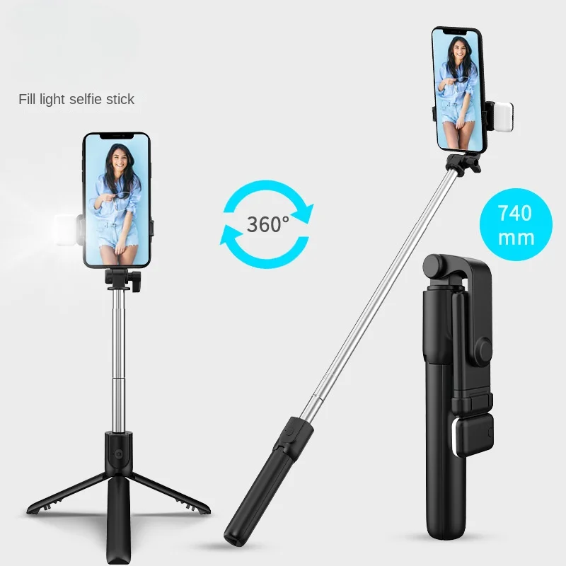 

4 In 1 Selfie Stick Tripod with Wireless Remote Mini Extendable Selfie Stick 360° Rotation Phone Stand Holder Mobilephone Holder