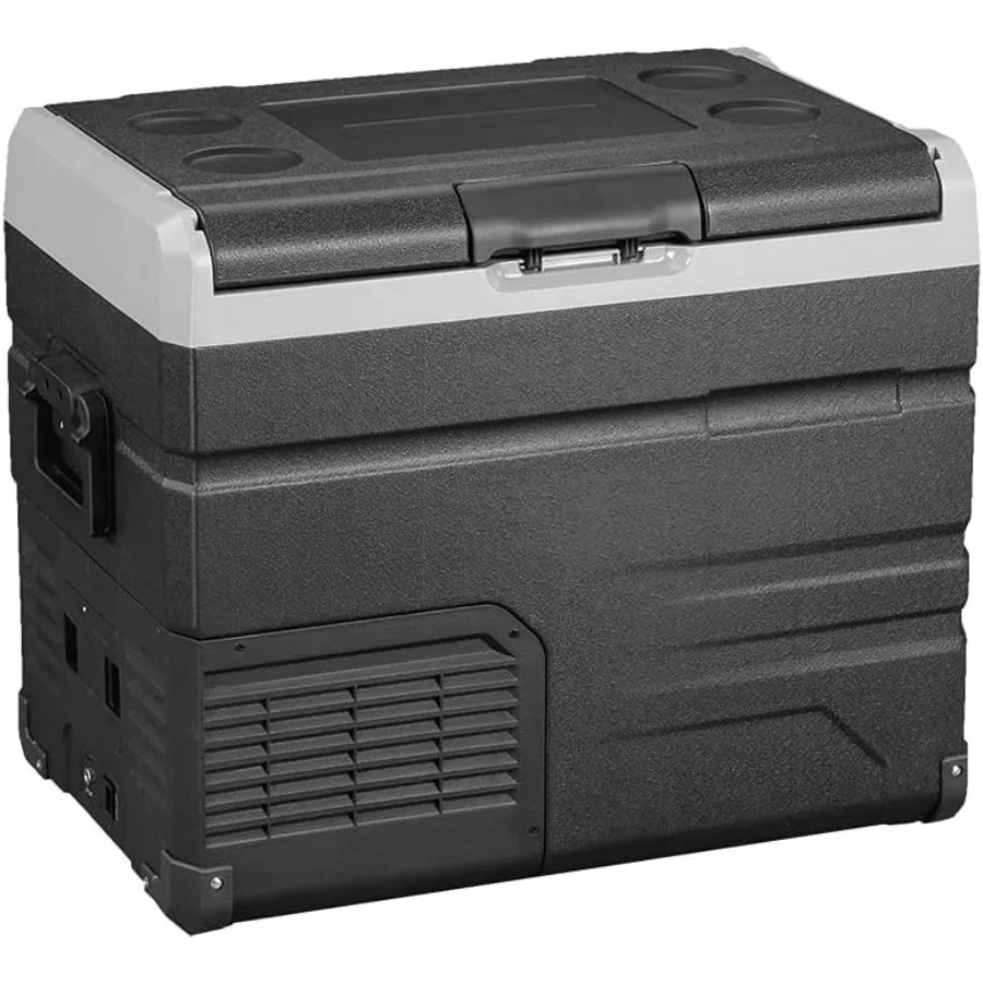 ثلاجة سيارة محمولة 12 فولت مبرد سيارة مع ضاغط سريع تبريد للتخييم ورحلات الطريق ثلاجة كهربائية 42 كوارت لـ C