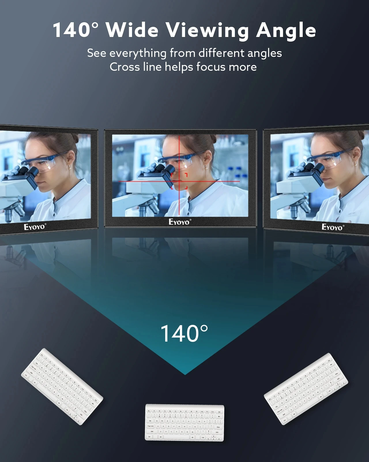 شاشة Eyoyo 5 بوصة HDMI شاشة صغيرة محمولة بدقة 800 × 480 شاشة TFT LED للرؤية الخلفية للسيارة مع مدخل فيديو HD/VGA/AV/USB