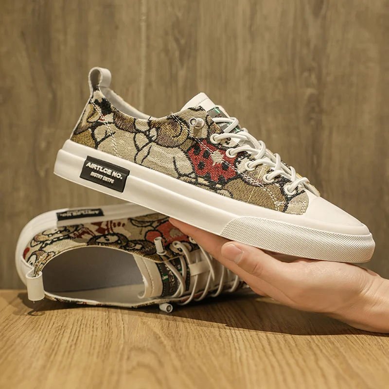 

Fashion Panda Printed Casual Slip On Shoes Vintage Chinese Style Light Breathable Lazy Shoes For Daily Walking