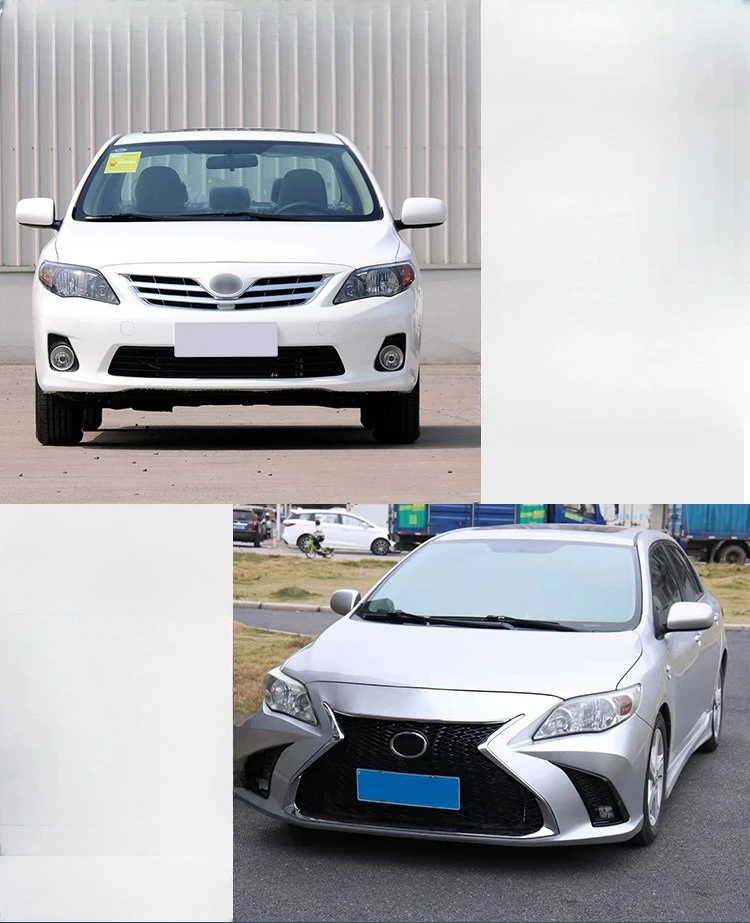 

Suitable For 11-13 Toyota Corolla Upgraded Lexus ES Front Bar Mid-net LogoCar modification parts