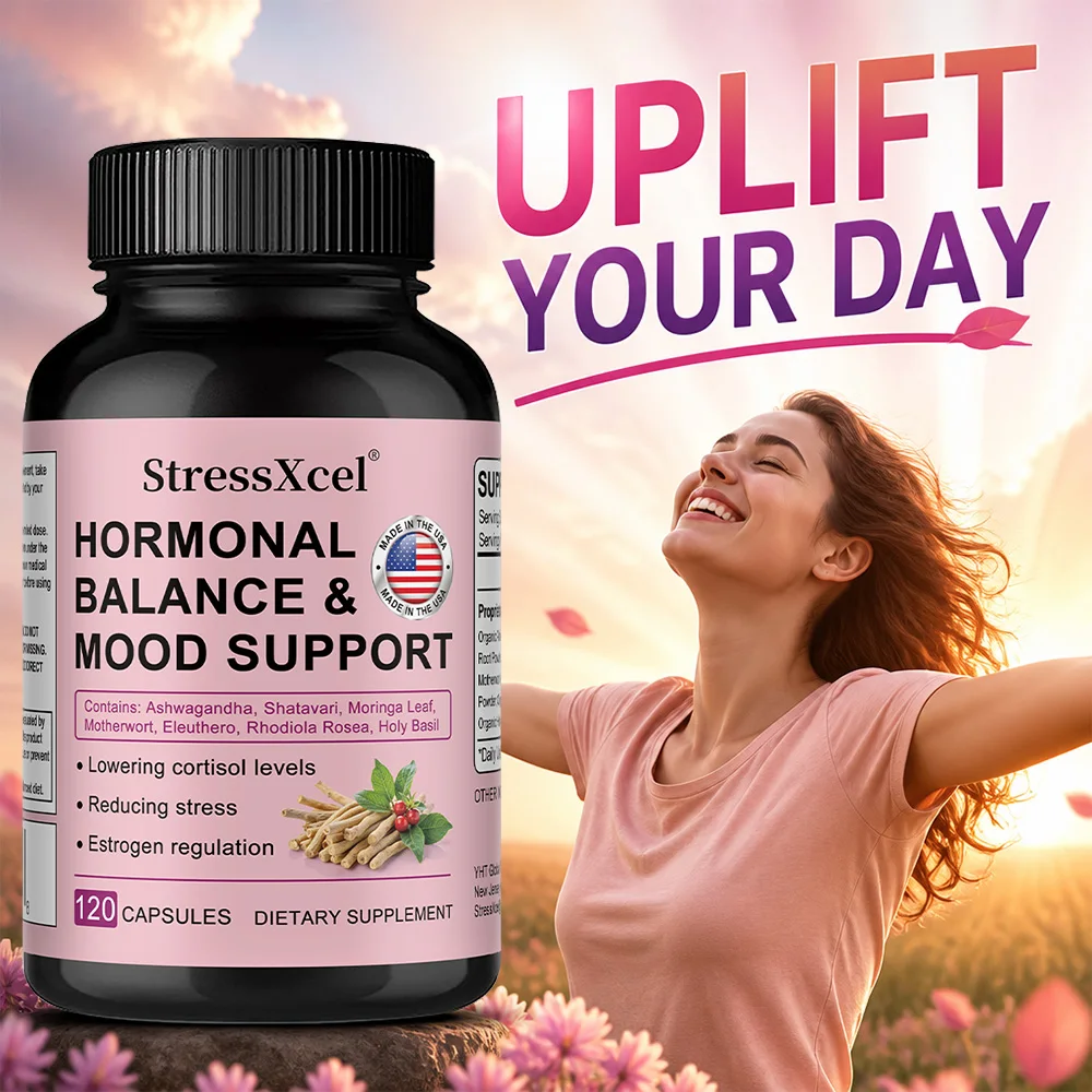 Women’s Hormone Balance Capsules with Ashwagandha, Moringa Leaf, Relieve Mood Swings & Fatigue, Support Digestion & Metabolism