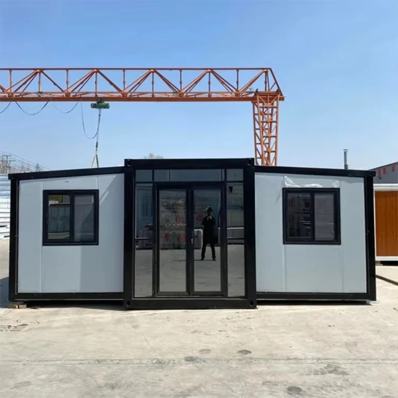 Foldable Container House 20ft Folding Design Quick Assembly Waterproof Sandwich Panel Steel Structure Portable Prefab Cabin