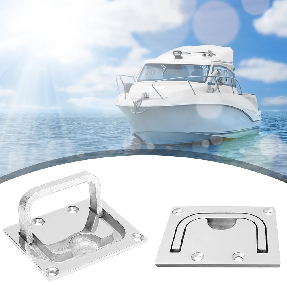 

Metal Boat Marine Flush Mount Ring Handle Pull Cabin Deck Cover Hatch Locker Lift Knobs Handle Ring Marine Hardware