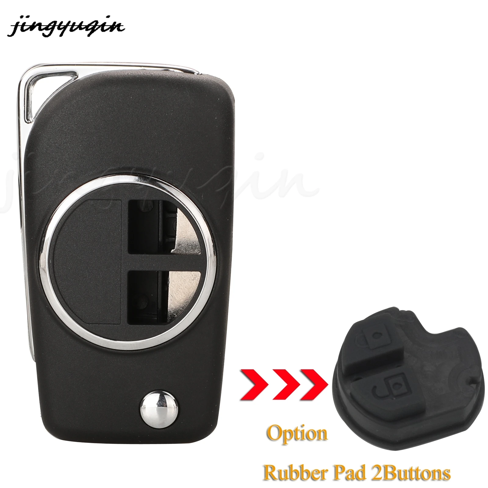 jingyuqin Zdalne inteligentne etui na kluczyk samochodowy do Suzuki Grage Vitara Aerio SX4 z gumowym przyciskiem opcji ostrza HU133R/SZ11R