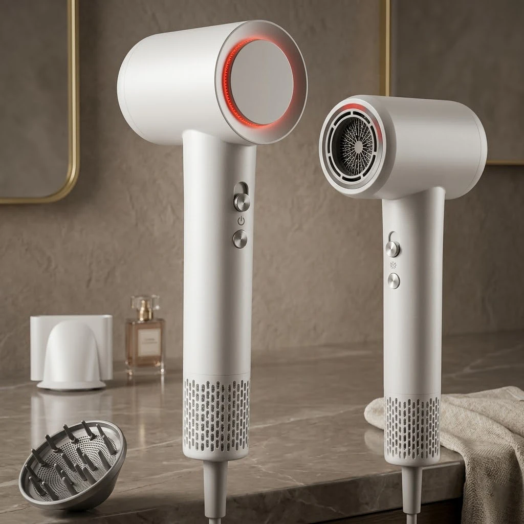 110,000 RPM Professional Hair Dryer Blow Dryer Brushless Mo tor with Negative Ion Technology Magnetic Nozzle Suitable for Women