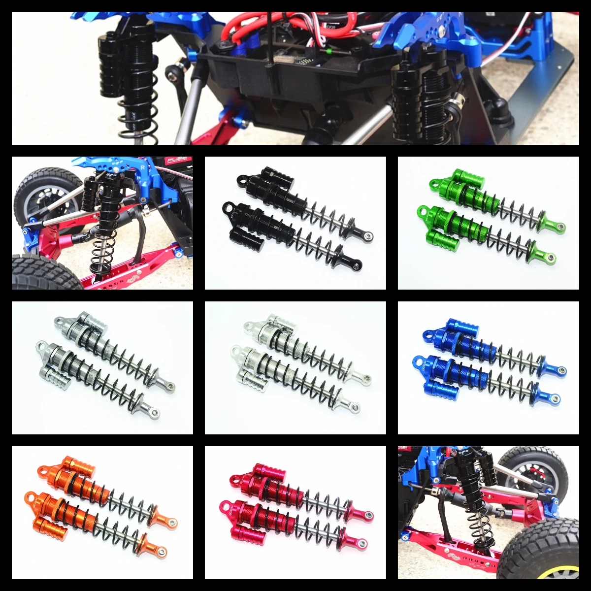 

GPM Aluminum Rear L-Shape Shocks (170mm) For LOSI 1/6 Super Baja Rey 1.0 / 2.0
