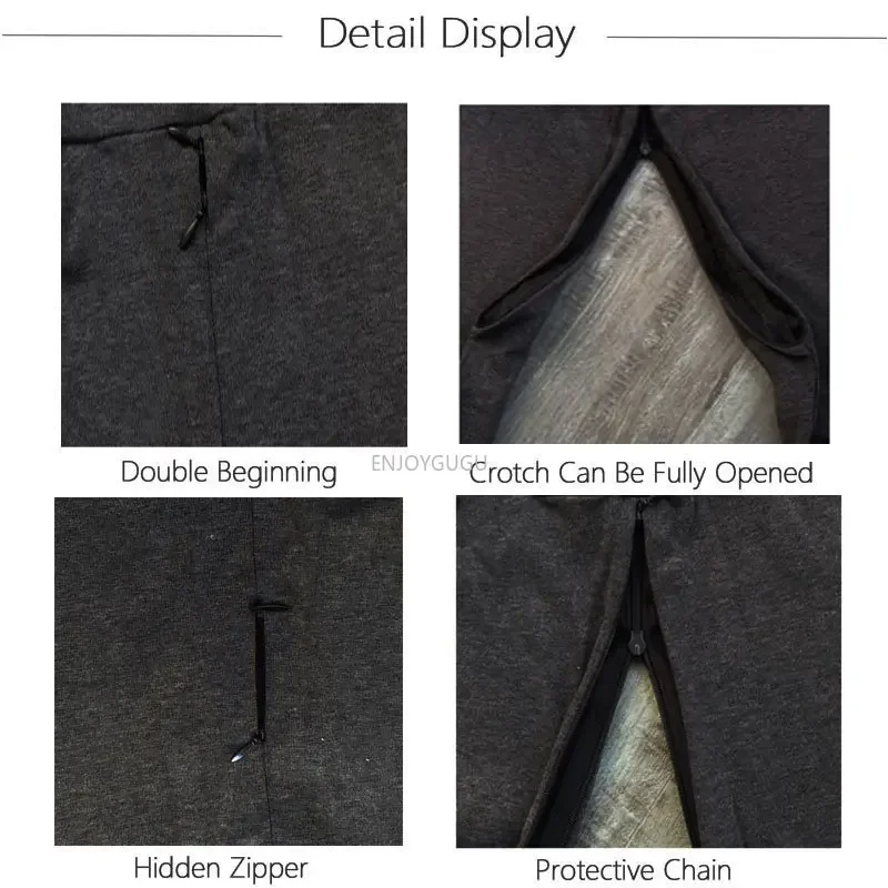 Outdoor Open Crotch Sex Pants, Exotic Hotpants Men Fitness Joggers Trousers Track Basketball Sweatpants Couple Casual Streetwear