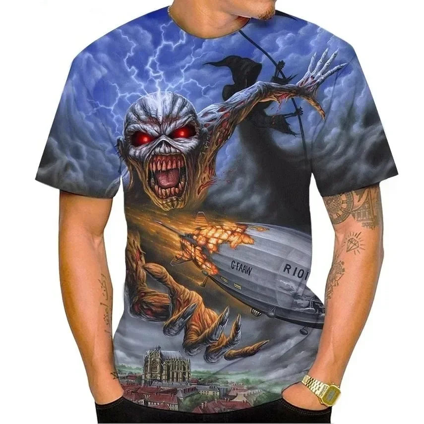 2026 New Rock Heavy Metal Band T-shirt Hip-hop Street Style Short Sleeve Breathable Living Dead Band T Shirt for Men Women Tops