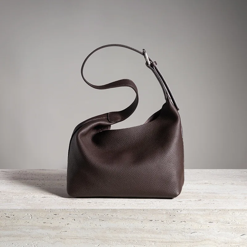 

Мягкая сумка-тоут из воловьей кожи 2026, сумка через плечо, повседневная женская сумка из натуральной кожи в стиле ретро на одно плечо для путешествий
