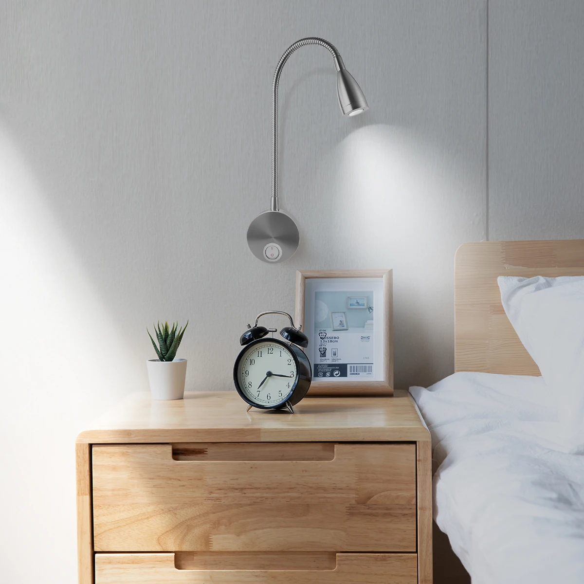 

Aluminium Wall Light Lamp LED Reading Bedside Bedroom Study Desk Sconces Mount Fixtures Warm Cozy Relaxing Eyes Cool