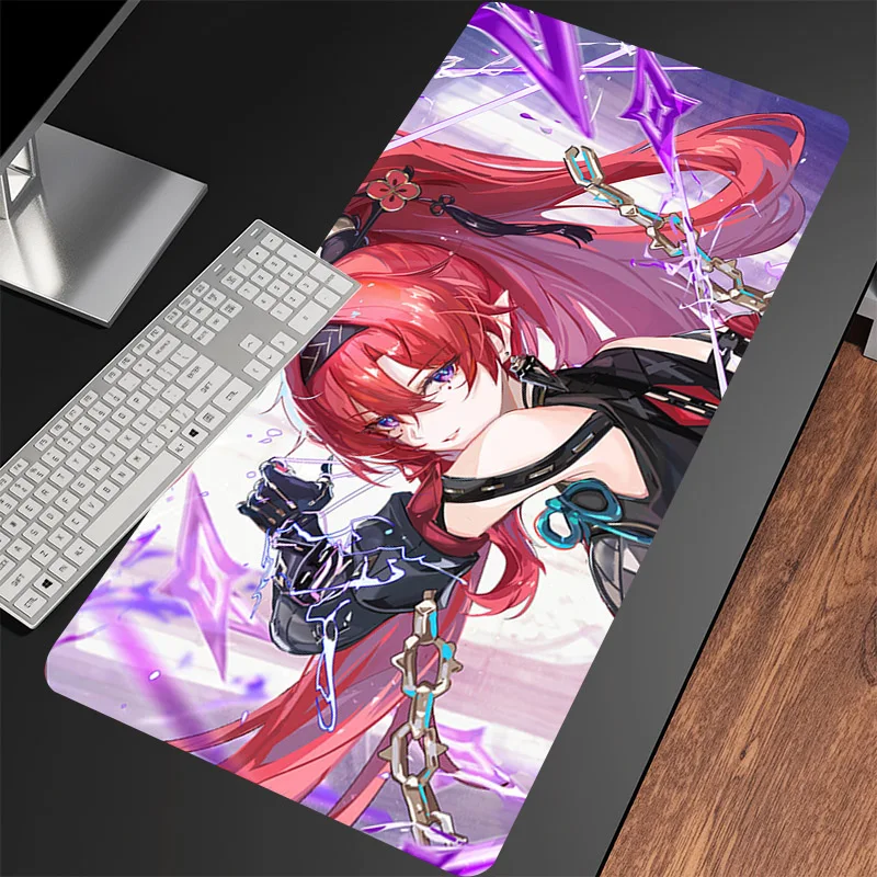 Anime Girl Mouse Pad Yinlin Wuthering Waves Gaming Mousepad Laptop Accessories Large Mouse Mat PC Office Large Keyboard Deskpad