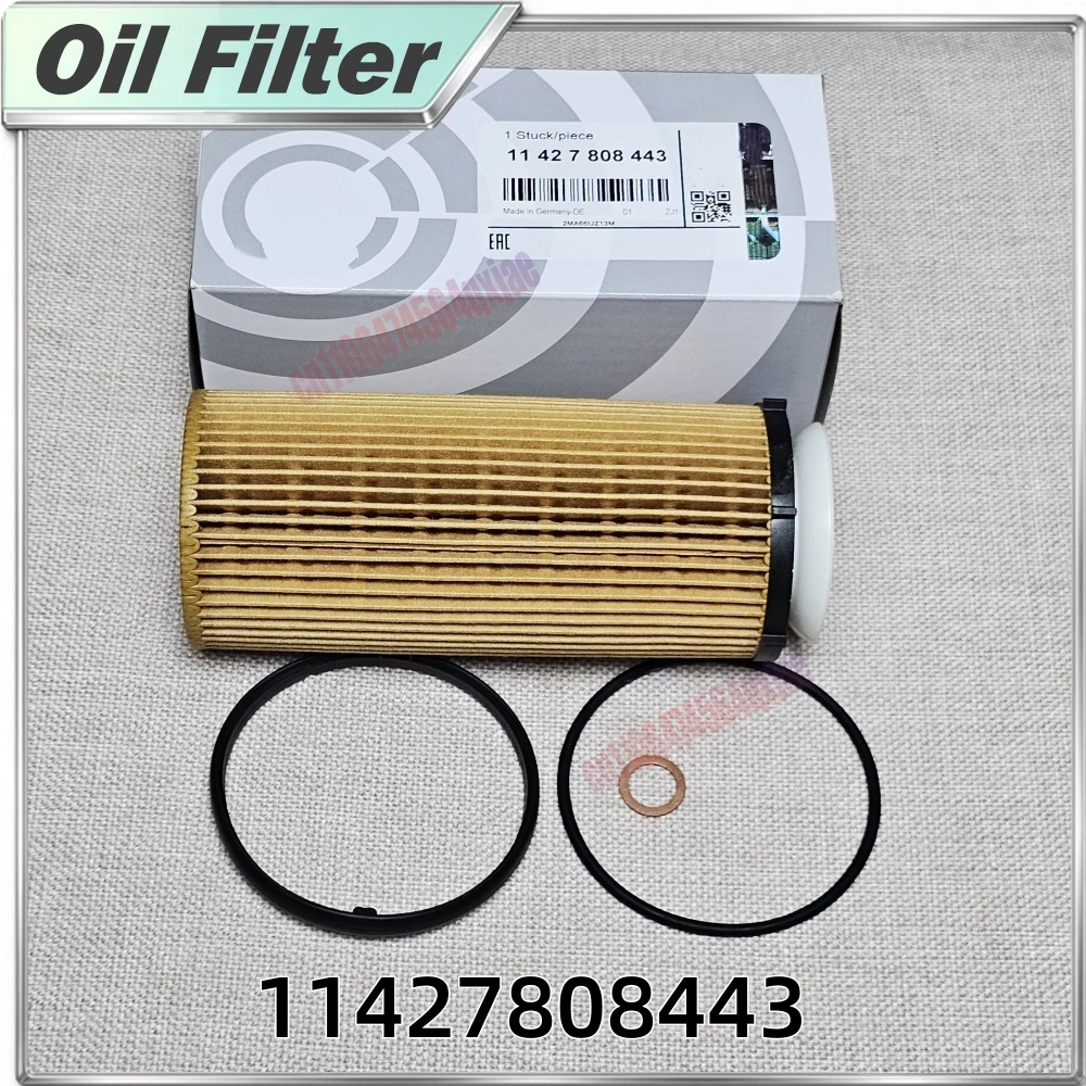 Oil Filter 11427808443 1Pcs For BMW 3 E90 E91 E92 E93 325d 330d/BMW 5 F10 F11 F07 525d 530d 535d/BMW 7 F01 F02 F03 F04 X5 X6 E70