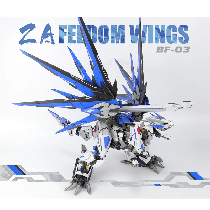 ZZA 1/72 Mechanical Beast Freedom Wings Battle Dragon Movable Guochuang Mecha Assembly Model Action Toy Figures Gifts for Friend