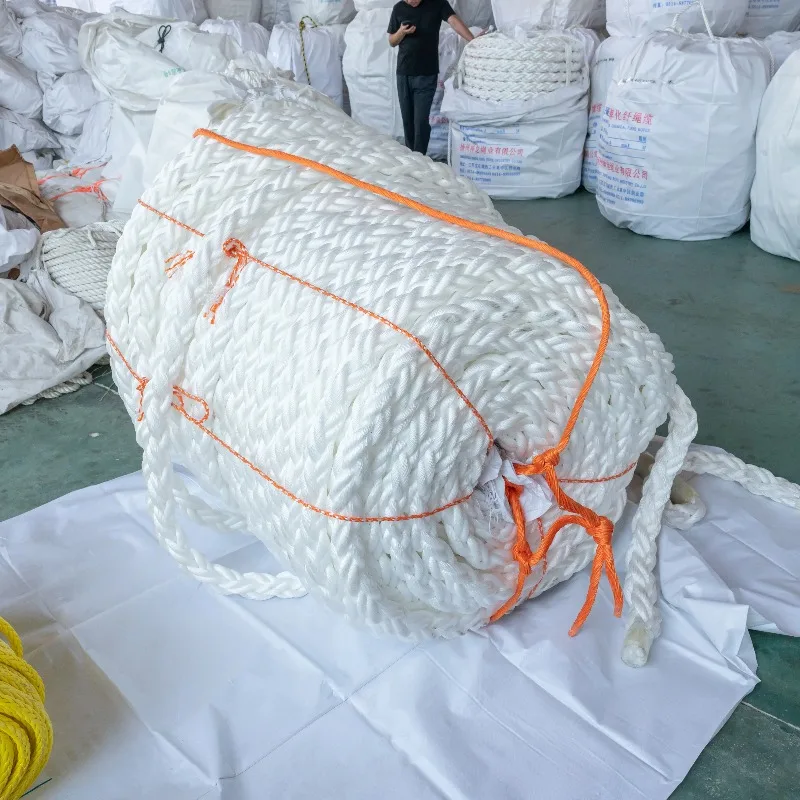 Wear Resistance 8/12-strands Durable PP Polypropylene Rope with Diameter 40/72 mm for Shipping Towing Mooring Yacht Boat Line