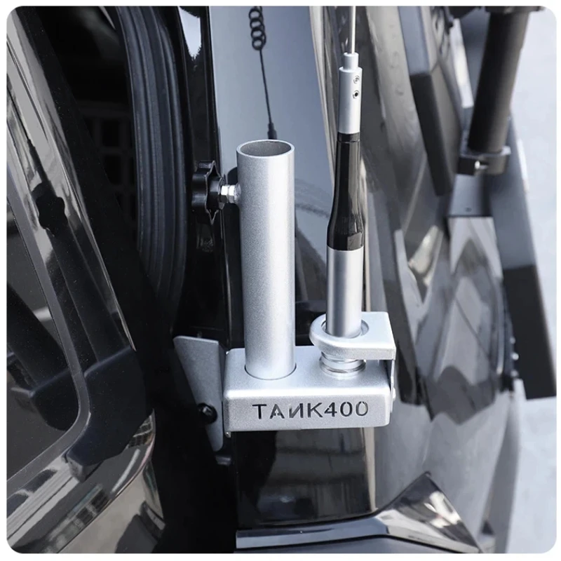 

Suitable for the 2023-2025 tank 400Hi4-T modification, dual antenna flagpole bracket, tailgate base, desert off-road special