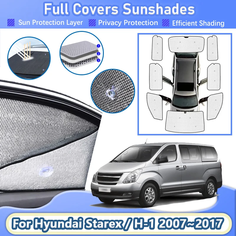 

Для Hyundai H 1 Starex iMax Cargo iLoad 2007 ~ 2017 TQ Солнцезащитный козырек на окно автомобиля Серебряная фольга Солнцезащитный крем для окон Аксессуары Para Auto