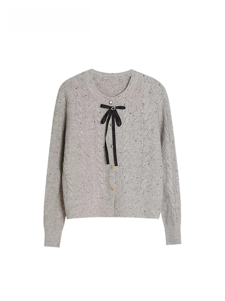 

Loose Long Sve round Ne Knitted Sweater Women's plus Size Spring New Lazy Sle Cotton Wool Blend Comfortable Top