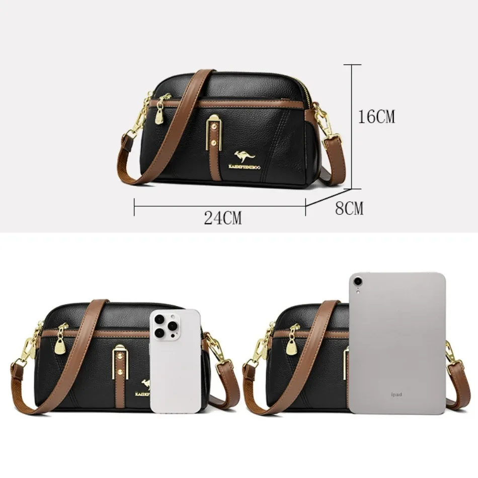 2024 New Brand Design Fashion Shoulder Messenger Bags Luxury Soft Leather Crossbody Sac High Quality Small Handbags and Purses