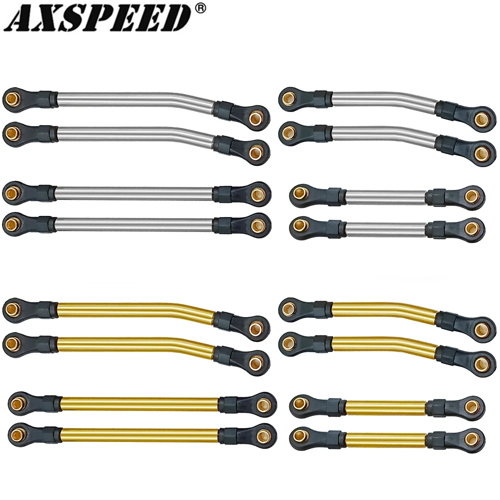 AXSPEED 8PCS Metal High Clearance Links Set for TRX4M Bronco Defender 1/18 RC Crawler Car Chassis Linkage Parts