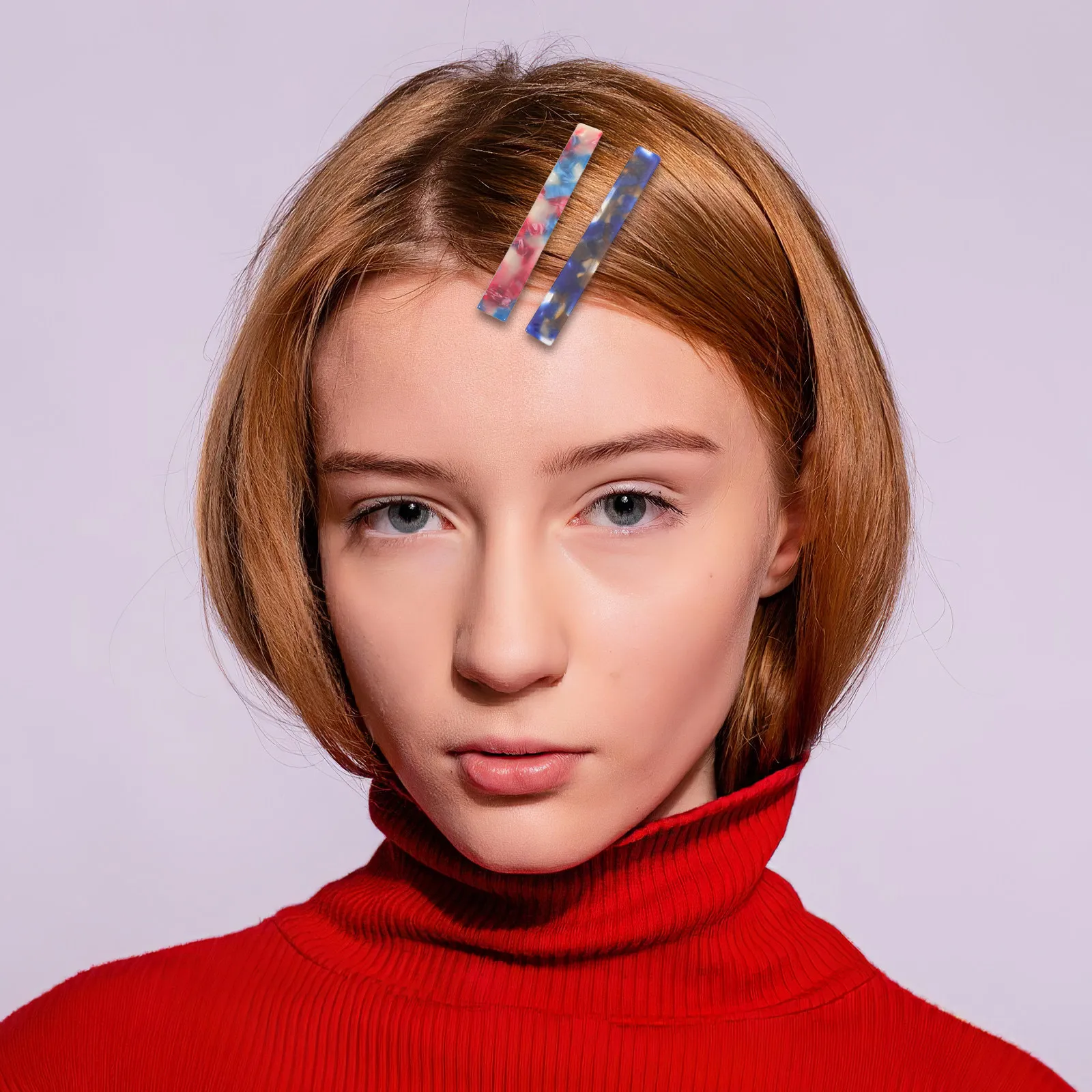 

9Pcs Acetate Duckbill Hair Clips Rectangle Flat Claw Barrettes for Women Teens Side Bangs Styling Minimalist Hair