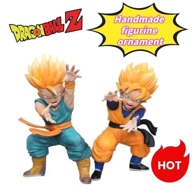 

New Dragon Ball Son Goten Gotenks Creative Personality Hand-made Model Ornaments Animation Cartoon Doll Desktop Decoration Gift