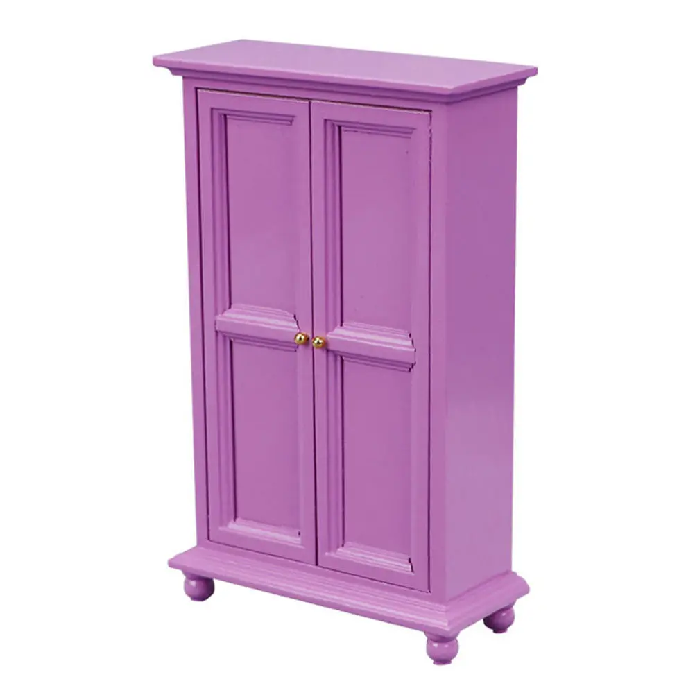 

Miniature Closet Small Wardrobe Elegant Multi-Layer Decorative Mini House Ornament Photo Prop Mini Furniture Accessory