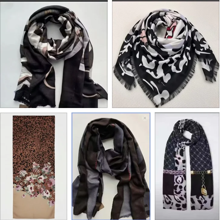 Оригинальный заказ для внешней торговли, новая итальянская модная легкая роскошная одежда с принтом, универсальный подарок, повседневная шаль и шарф