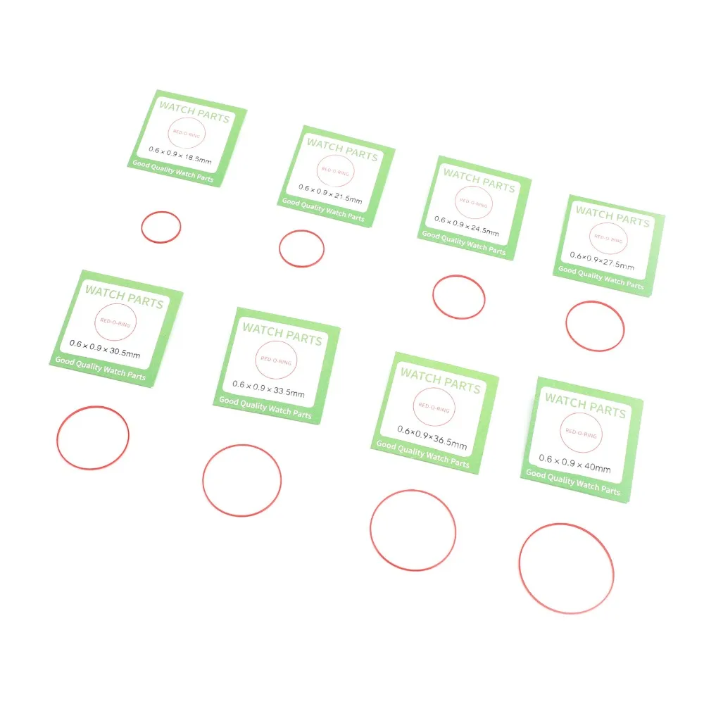 Plastic Watch O Ring Gasket Different Specifications Different Colors Watch Washers Set O Ring Gasket Kit for Sealing