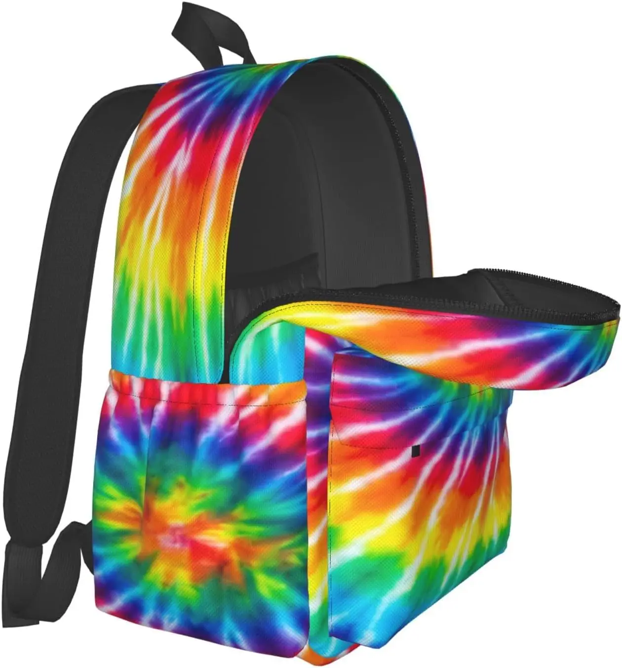 Colorful Rainbow Tie Dye Backpack Laptop Backpack For Men Women, Lightweight Daypack Bookbag Rucksack For Daily