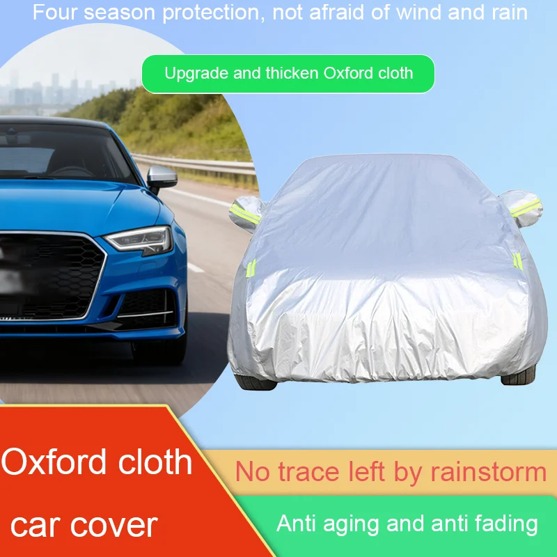 For Audi A3 S3 car outdoor UV protection, sun shading, rain and snow dust cover, waterproof Oxford cloth car cover, thickened