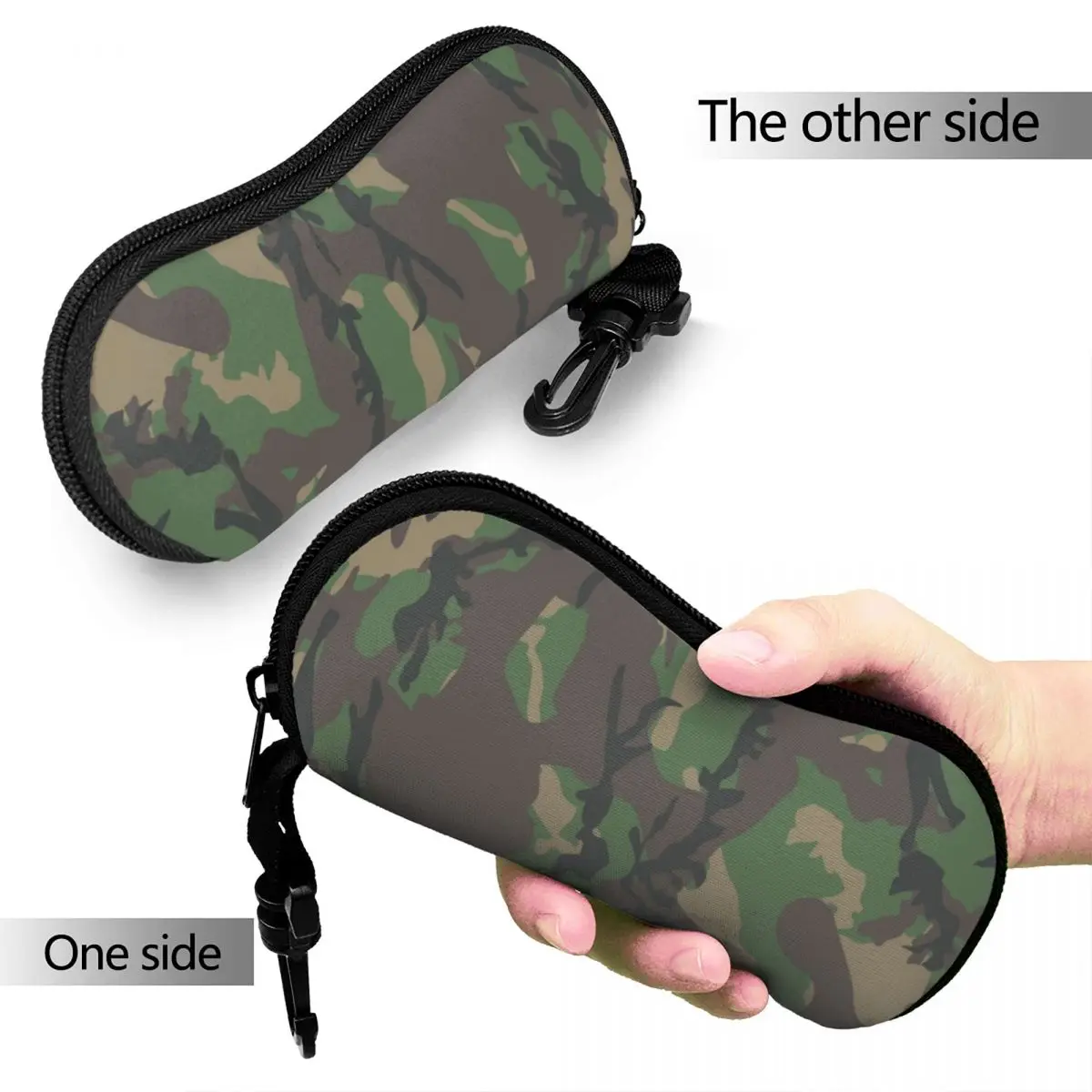 Jungle Camouflage Glasses Case Protective Army Military Camo Glasses Box Small Eye Contacts Case